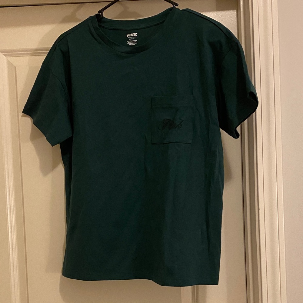 Victorias Secret Dark Green Campus Tee